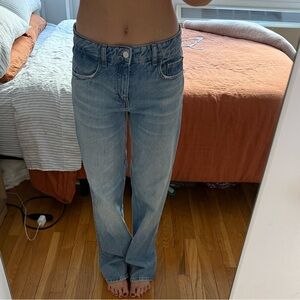 Zara Light Blue Straight Leg Jeans